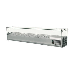 Kühl-Aufsatzvitrine für 7 GN 1/4
 1500 x 335 x 435mm 230V / 0,13 kW Cookmax orange