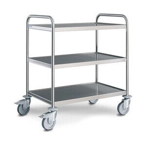 Servierwagen 3 Borde 600x400mm
 B 695 x T495 x H896 mm Cookmax silver