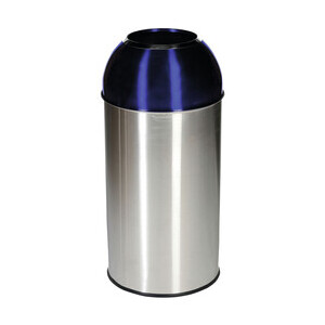 Recyclingbehälter mit Einwurfloch 40 l blau Cookmax black