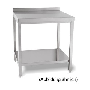 Arbeitstisch m. Boden 1800x600x850 mm 5cm Aufkantung Cookmax black