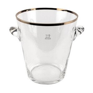 Champagnerkühler Glas mit Platinrand Peugeot