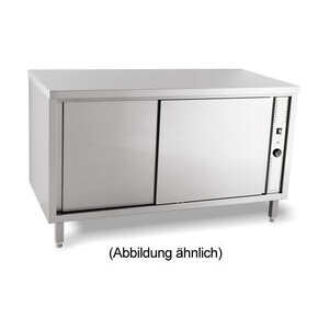 Wärmeschrank 2000 x 600 x 850 mm ohne Aufkantung m. Schiebetüren Cookmax black