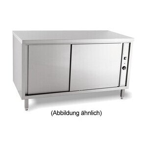 Wärmeschrank 1200 x 600 x 850 mm ohne Aufkantung m. Flügeltüren Cookmax black