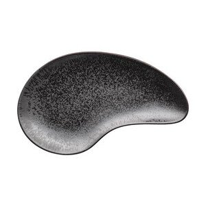 Platte flach oval 36x21cm Ebony schwarz 