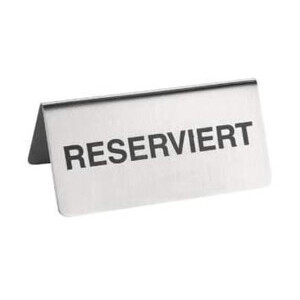 Reserviert Aufsteller 18/10 