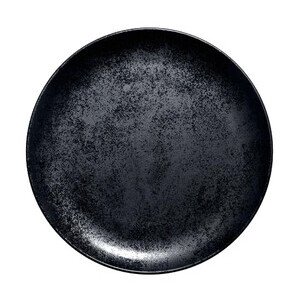Teller flach coup 27x2,7 cm Fusion Karbon schwarz RAK